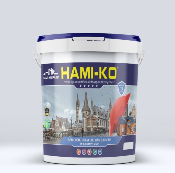 Sơn chống thấm gốc dầu ngoại thất 5kg - Sơn Hamiko - Công Ty TNHH Sản Xuất Và Thương Mại Hamiko